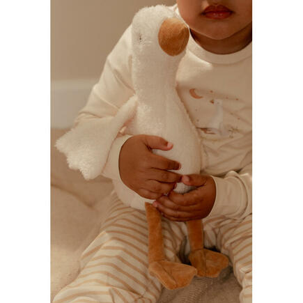 Grande peluche Oie Newborn Naturals Blanc LITTLE DUTCH - 5