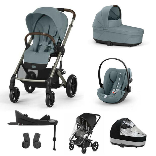 Poussette TRIO Balios S Lux + Nacelle Cot S Lux + Siège auto Cloud G Plus SET XL Stormy Blue CYBEX