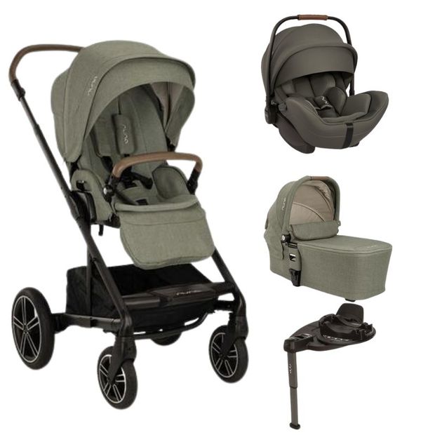 Poussette TRIO Mixx Next + Siège-auto Arra Flex + Nacelle Mixx Pine + Base Curv offerte NUNA