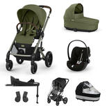Poussette TRIO Balios S Lux + Nacelle Cot S Lux + Siège auto Cloud G Plus SET XL Moss Green