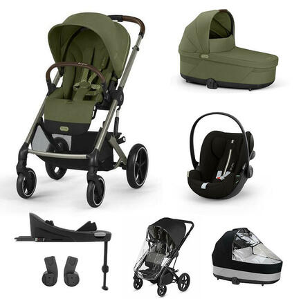 Poussette TRIO Balios S Lux + Nacelle Cot S Lux + Siège auto Cloud G Plus SET XL Moss Green CYBEX