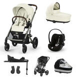 Poussette TRIO Balios S Lux + Nacelle Cot S Lux + Siège auto Cloud G Plus SET XL Seashell Beige