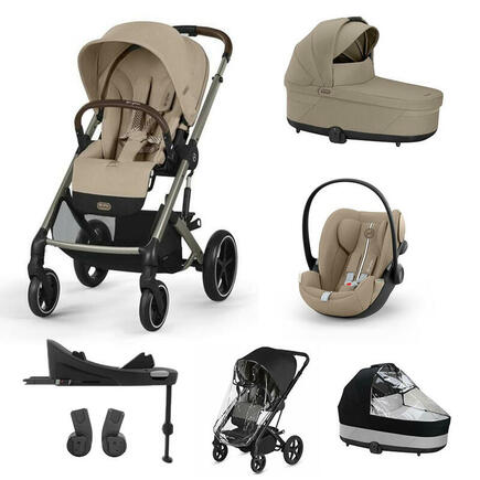 Poussette TRIO Balios S Lux + Nacelle Cot S Lux + Siège auto Cloud G Plus SET XL Almond Beige CYBEX