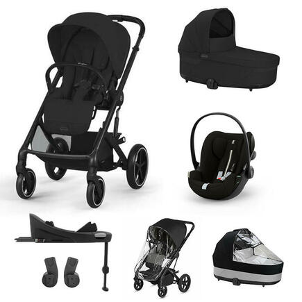 Poussette TRIO Balios S Lux + Nacelle Cot S Lux + Siège auto Cloud G Plus SET XL Moon Black CYBEX