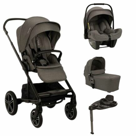 Poussette TRIO Mixx Next + Siège-auto Pipa Next + Nacelle Mixx Thunder + Base Curv offerte NUNA