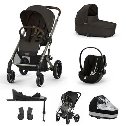 Poussette TRIO Balios S Lux + Nacelle Cot S Lux + Siège auto Cloud G Plus SET XL Chocolate Brown CYBEX