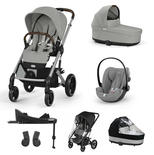 Poussette TRIO Balios S Lux + Nacelle Cot S Lux + Siège auto Cloud G Plus SET XL Stone Grey