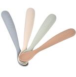Lot de 4 Cuillères 1er Âge Silicone Natural