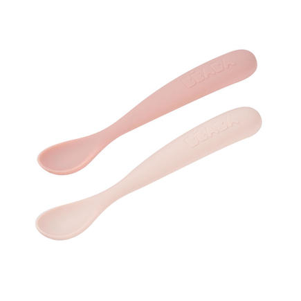 Lot de 2 Cuillères 1er Âge Silicone Barbe à papa BEABA