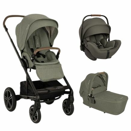 Poussette TRIO Mixx Next + Siège-auto Arra Flex + Nacelle Mixx Pine NUNA