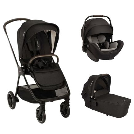 Poussette TRIO Triv Next + Siège-auto Arra Flex + Nacelle Lytl Caviar NUNA
