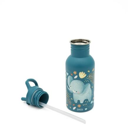 Gourde en inox Chewy l'éléphant 500 ml Bleu SASSI - 4