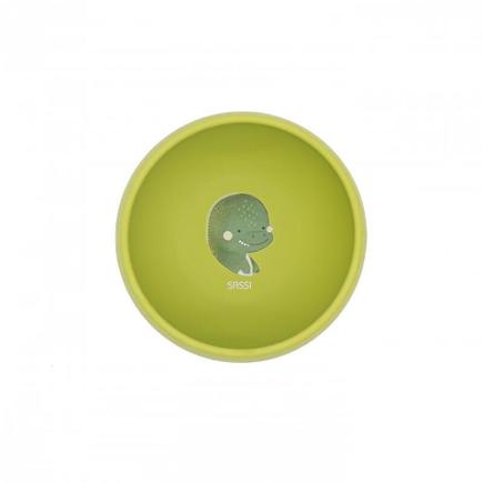Bol en silicone à ventouse Cracky le dinosaure Vert SASSI