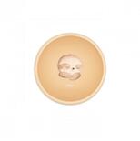 Bol en silicone à ventouse Gnawy le paresseux Beige