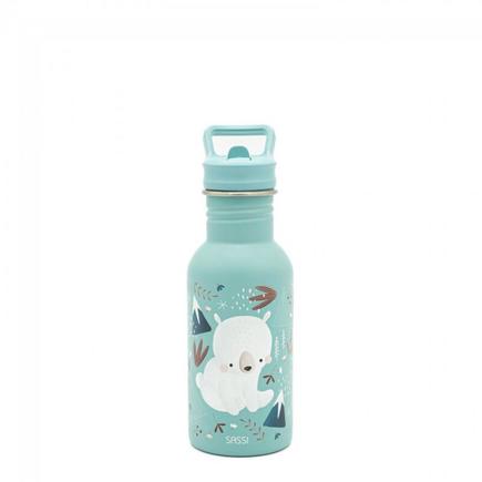 Gourde en inox Munchy l'ours 500 ml Bleu ciel SASSI