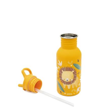 Gourde en inox Chompy le lion 500 ml Jaune SASSI - 3