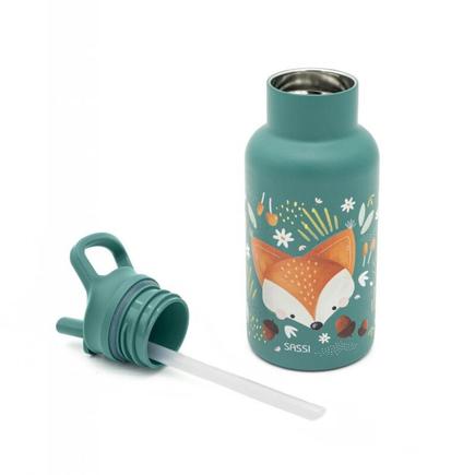 Gourde en inox Crunchy le renard 500 ml Vert d'eau SASSI - 3