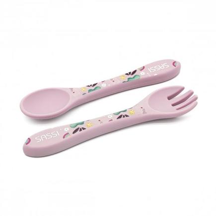 Couverts en silicone Sparkly la licorne Violet SASSI - 2