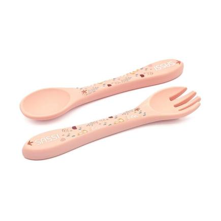 Couverts en silicone Slurpy la pieuvre Rose SASSI - 2