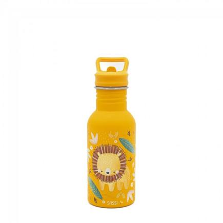 Gourde en inox Chompy le lion 500 ml Jaune SASSI