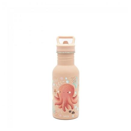 Gourde en inox Slurpy la pieuvre 500 ml Rose SASSI