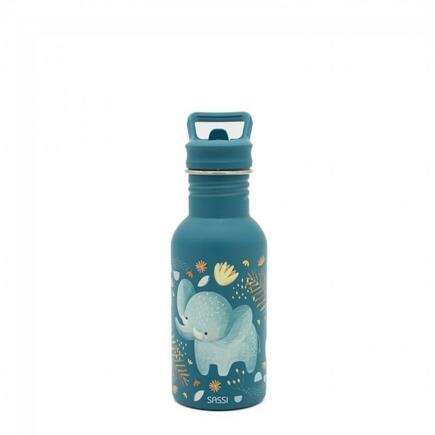 Gourde en inox Chewy l'éléphant 500 ml Bleu SASSI