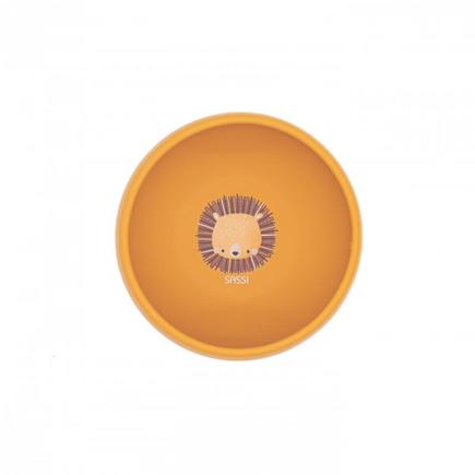 Bol en silicone à ventouse Chompy le lion Jaune SASSI