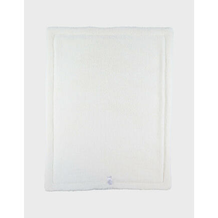 F&O Couverture 75X100cm, mousseline brodée & sherpa - Blanc NOUKIE 'S - 6