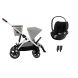 Poussette Duo Gazelle S SLV + Cloud T Stone Grey