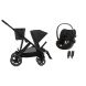 Poussette Gazelle S BLK + Cloud G3 I-size Moon Black