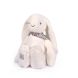 Peluche lapin Fleurette 50cm Blanc