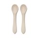 Lot de 2 cuillères en silicone Beige