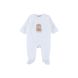 Pyjama en velours brodé Fluffy 0M – Blanc 