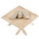 Doudou lapin velours Loulou 28x28cm Caramel
