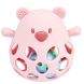 Hochet en silicone avec balle Ours Rose 