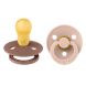 Lot de 2 sucettes en caoutchouc 18m+ Woodchuck et Blush