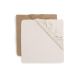 Lot de 2 draps-housses Jersey Basics 60x120cm Hazel/Oatmeal