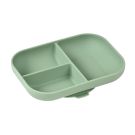 Assiette Compartimentee Silicone Sage Green - beaba