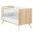 Lit bébé évolutif 70x140cm Seventies Bois Blanc