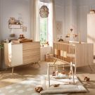 Chambre Duo Seventies Vanille Lit bébé évolutif 70x140cm + Commode