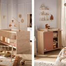Chambre Duo Tokyo Terracotta Lit bébé évolutif 70x140cm + Commode