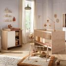 Chambre Duo Tokyo Blanc Lit bébé évolutif 70x140cm + Commode - sauthon