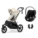 Poussette Duo Avi Spin - Seashell Beige Cloud T - Sepia Black Cybex - cybex
