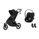 Poussette Duo Avi Spin Moon Black + Cloud G3 I-size Magic Black