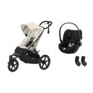 Poussette Duo Avi Spin Seashell + Cloud G3 I-size Magic Black - cybex