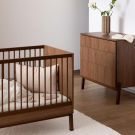 Chambre Duo Ashi Châtaignier Lit bébé 60x120cm + Commode - quax