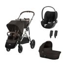 Poussette Trio Gazelle S Nacelle Chocolate Brown Cloud T Sepia Black