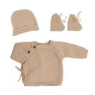 Brassiere Bonnet Chausson 0-1m Caramel - trois kilos sept