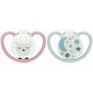 Sucettes X2 6-18m Mouton - nuk