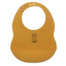 Bavoir en silicone imprimé lapin Ocre